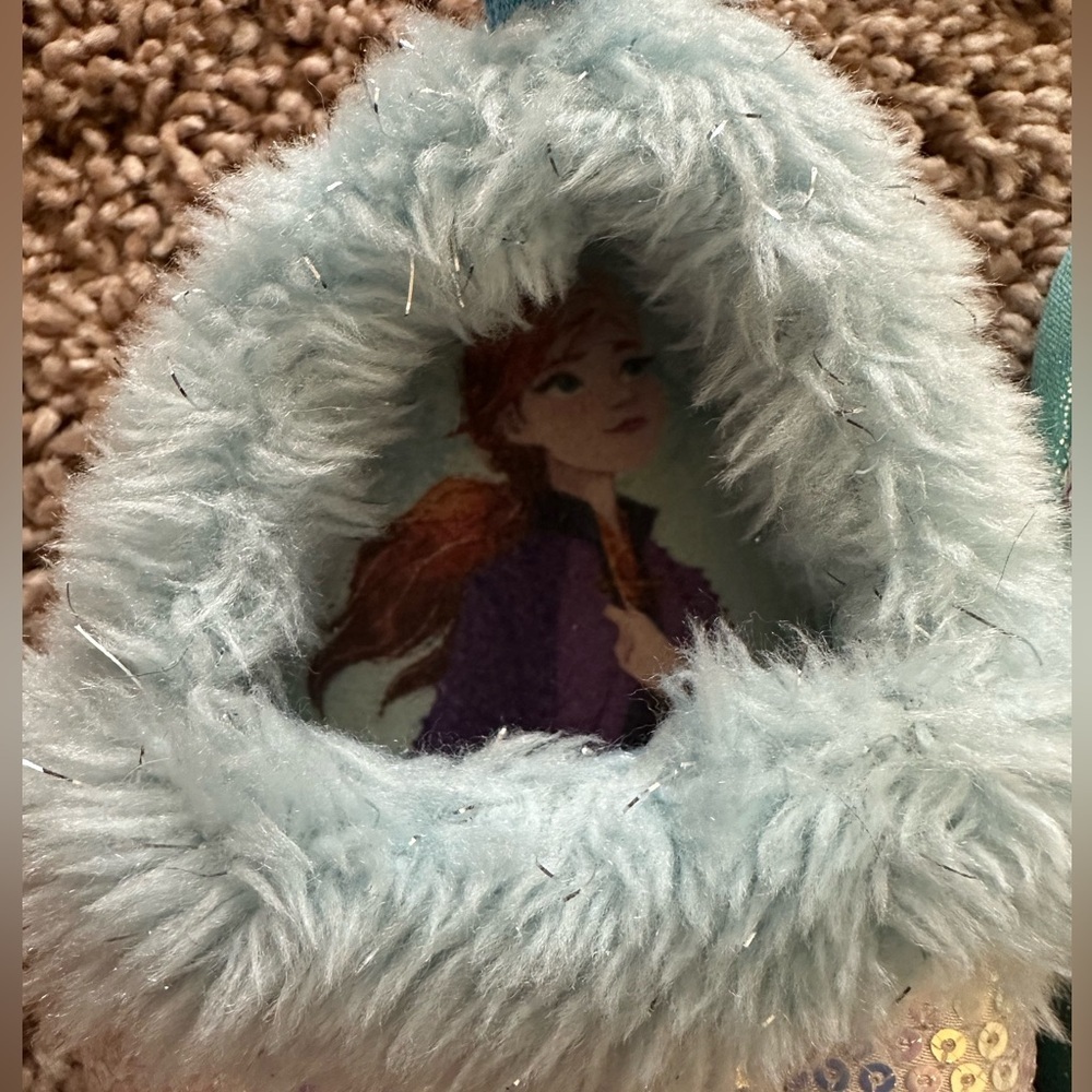 Disney Frozen Slippers – Anna & Elsa Sparkle House Shoes – Toddler Size 7/8 - Picture 3 of 4